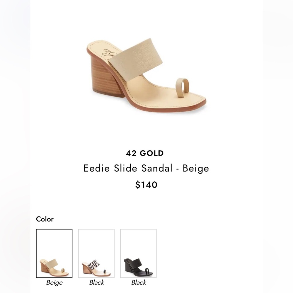 42 GOLD Eedie Slide Sandal - Beige